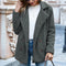 Loose Lapel Fluffy Coat Winter Button Jacket Cardigan Outwear for Women Clothing